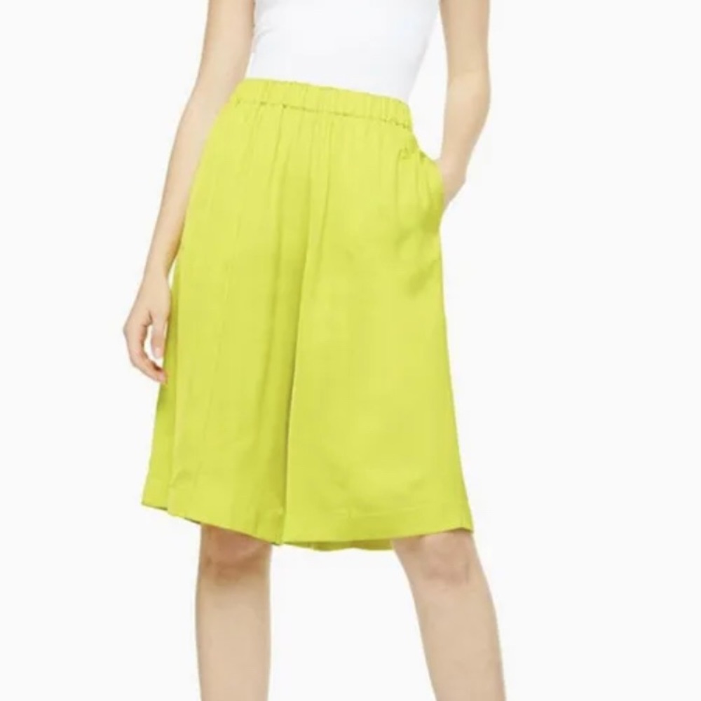 Topshop Boutique Wide Leg Bermuda Shorts In Yellow‎ US 4 NWT 5665